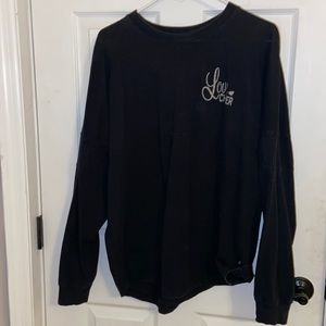 Black ‘Cheerleader’ Long Sleeve with glitter letters